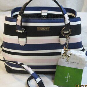 Share NWT~KATE SPADE EVANGELIE LAUREL WAY PRINTED CRUISE STRIPE
